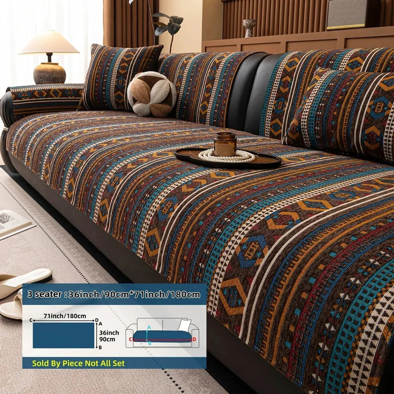 Sofa Cushion - Non-slip Chenille Geometric Multi-size by House Of Avana