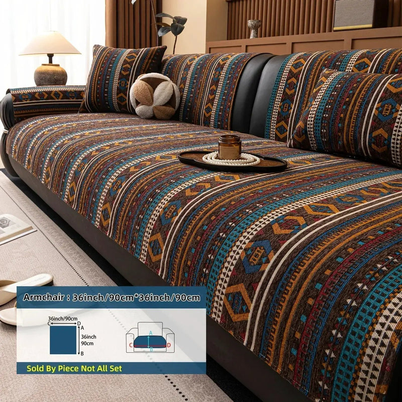 Sofa Cushion - Non-slip Chenille Geometric Multi-size by House Of Avana