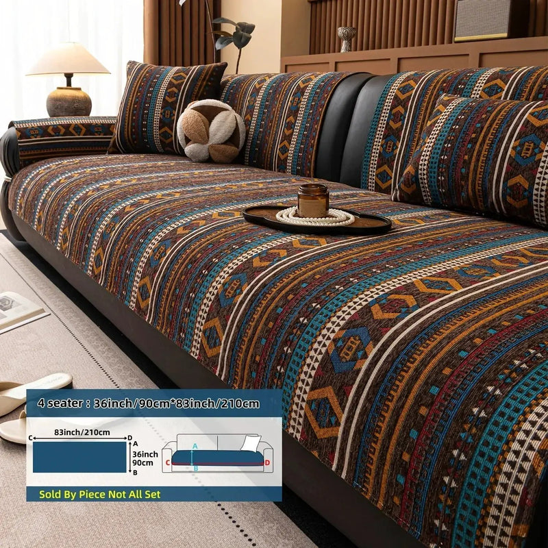 Sofa Cushion - Non-slip Chenille Geometric Multi-size by House Of Avana