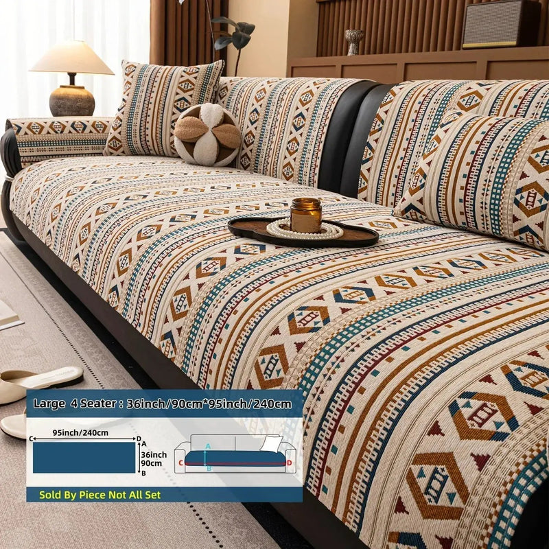 Sofa Cushion - Non-slip Chenille Geometric Multi-size by House Of Avana