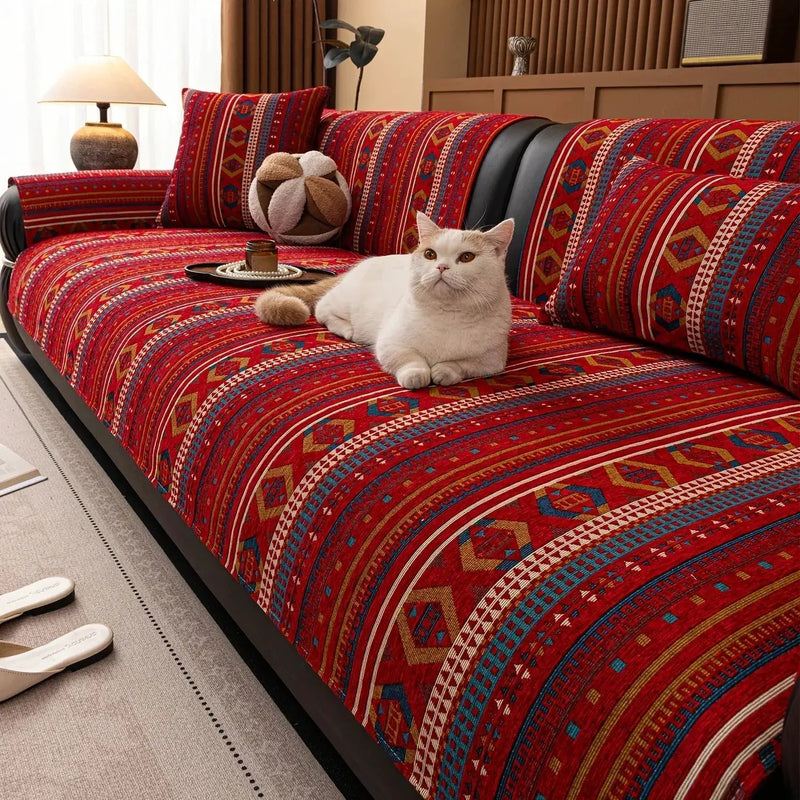 Sofa Cushion - Non-slip Chenille Geometric Multi-size by House Of Avana
