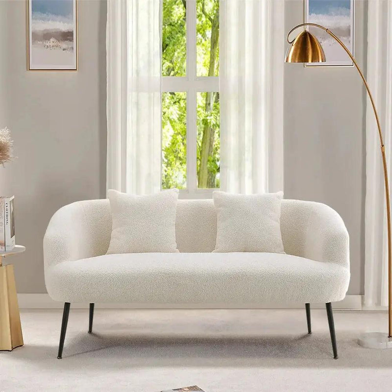Sofa - Leather White 2-Seater by House Of Avana