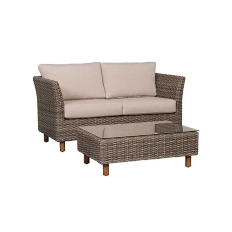 Orlando Wicker Loveseat & Coffee Table Set by Outdoor-USA®