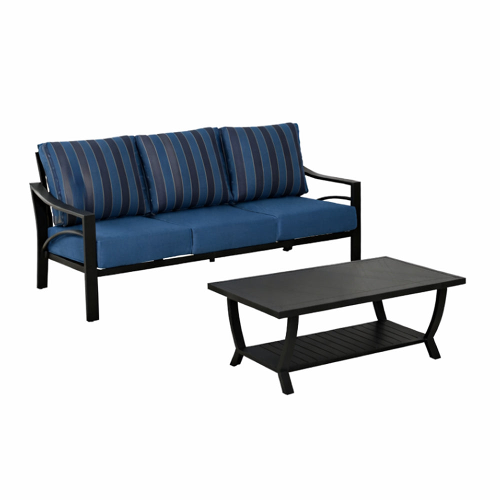 Jarvis 2-Piece Aluminum Sofa Set with Coffee Table by Outdoor-USA®