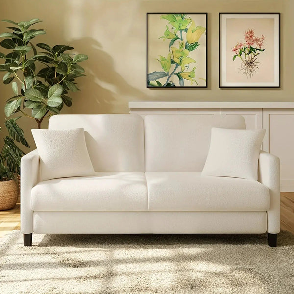 Sofa - Mid-Century White 3-Seater