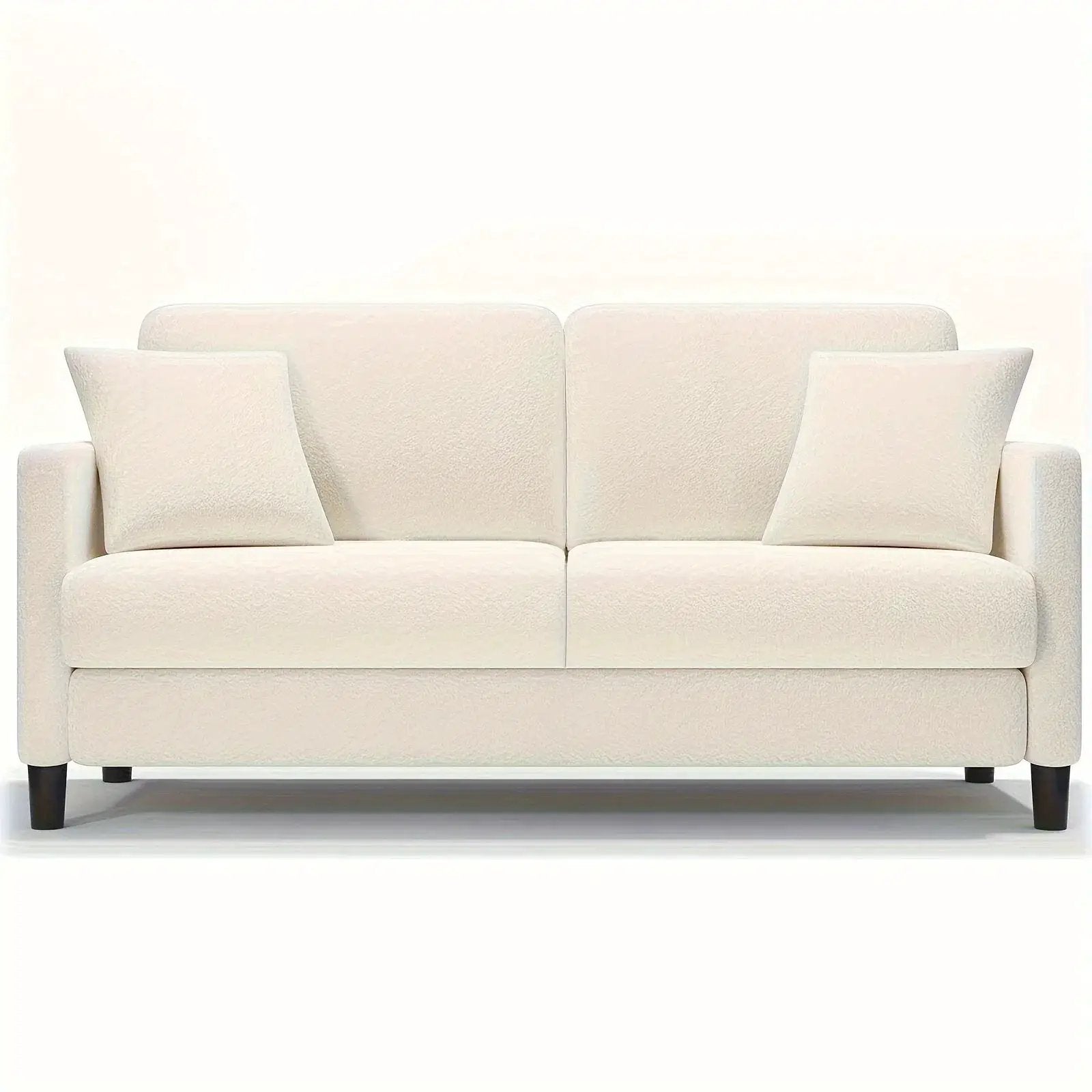 Sofa - Mid-Century White 3-Seater by House Of Avana