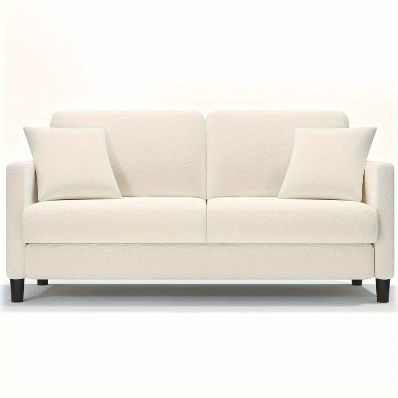 Sofa - Mid-Century White 3-Seater by House Of Avana