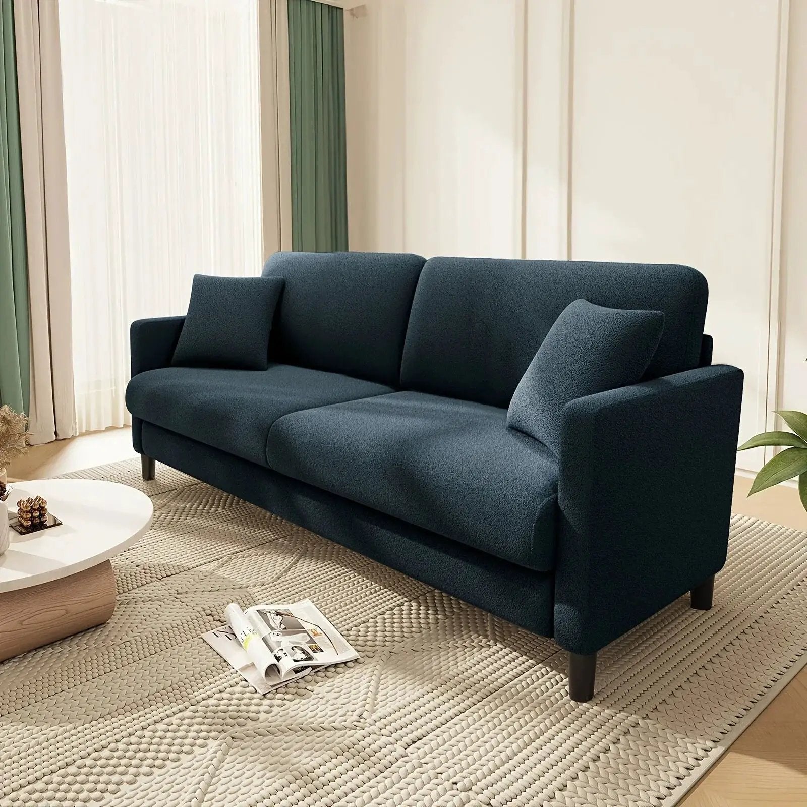 Sofa - Mid-Century White 3-Seater by House Of Avana