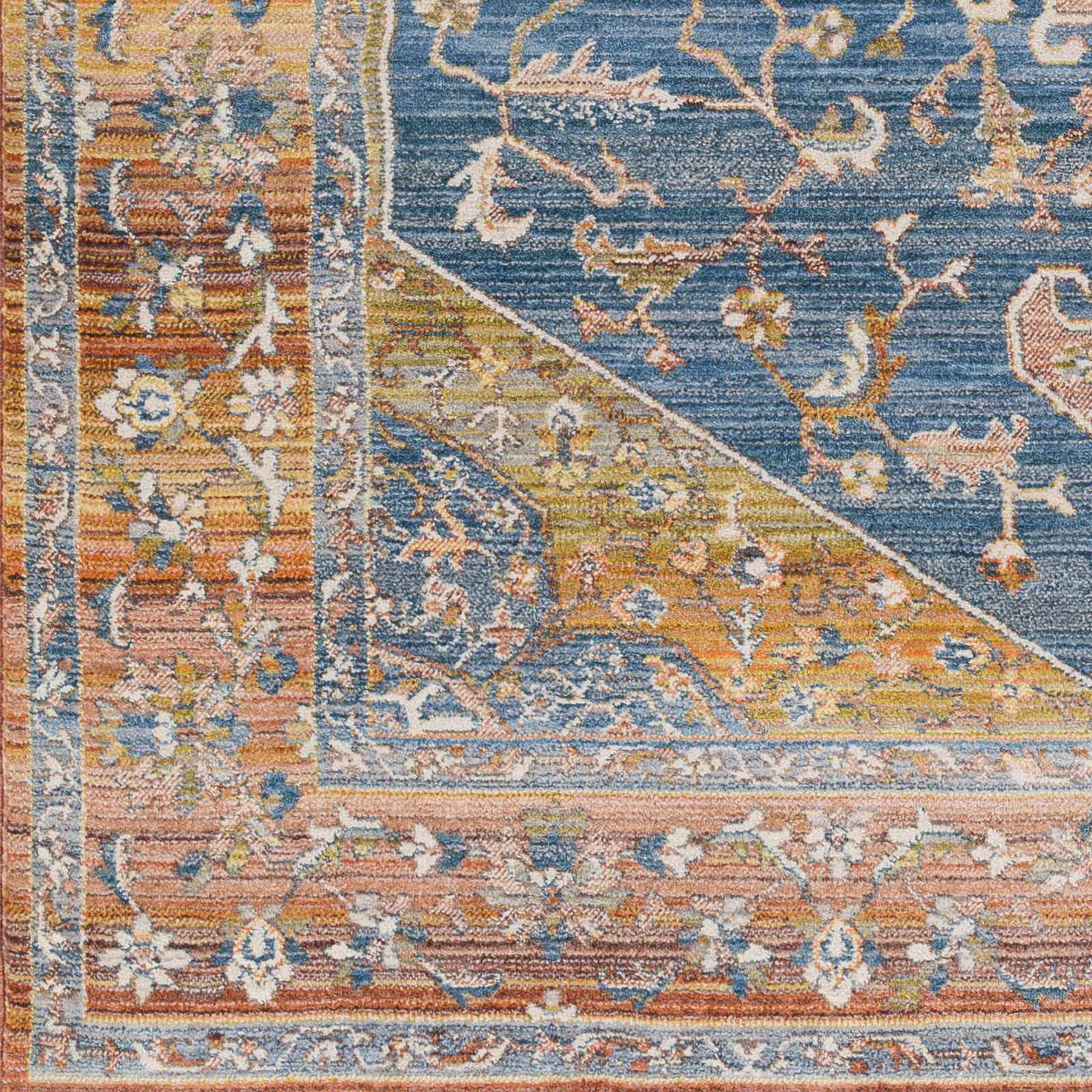 Solana Blue Medallion Area Carpet - Clearance by Boutique Rugs