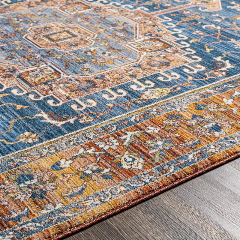 Solana Blue Medallion Area Carpet - Clearance by Boutique Rugs