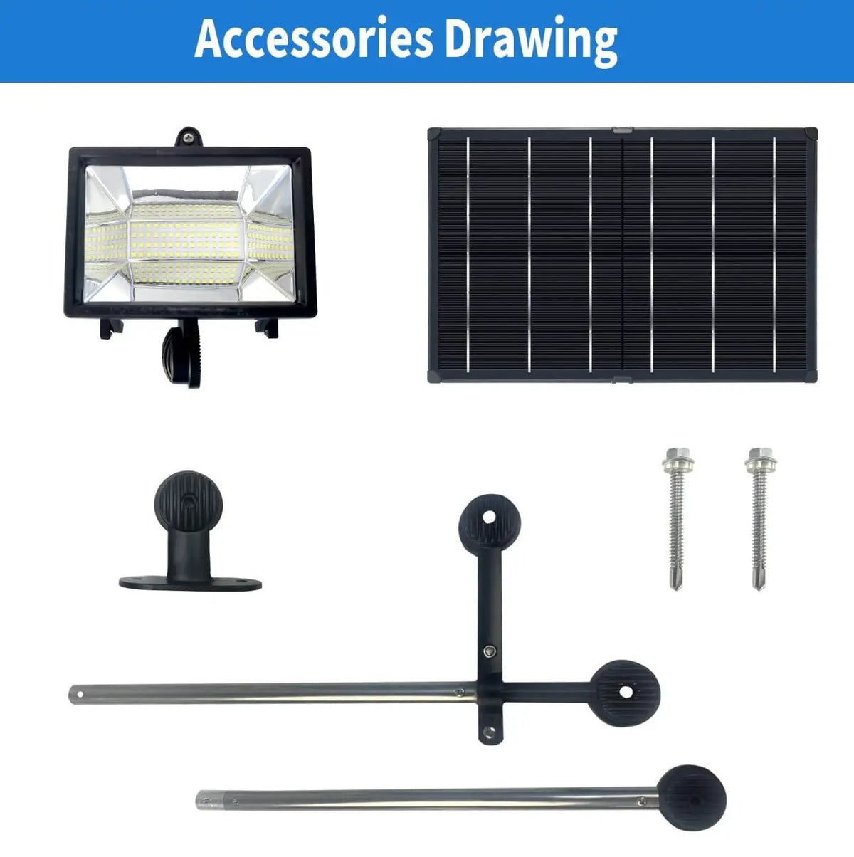 Solar Billboard Light Metal Aluminum Lamp Heads,400W 12000AMH Li-on Battery, 60 LED Super Bright Light, Commercial Billboard Lamp Suitable for a Variety of Scenes by Outdoor Solar Outlet