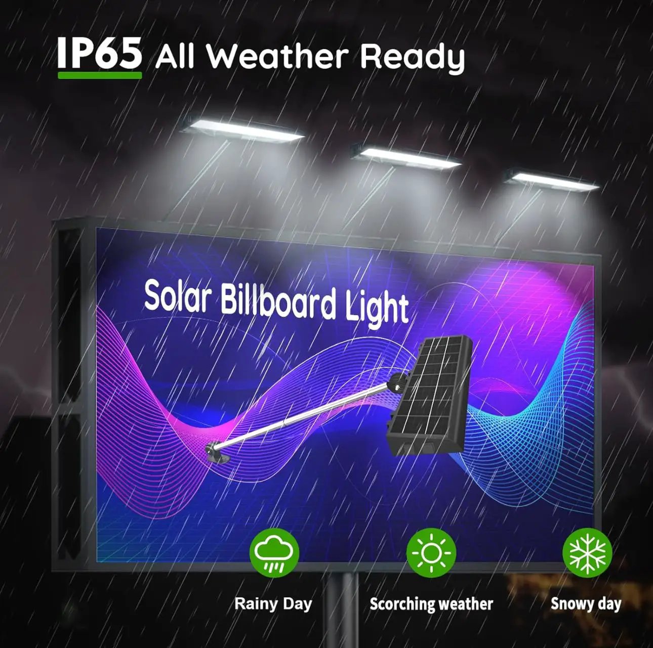 Solar Billboard Sign Lights Outdoor, 232 led Super Bright Sign light, Adjustable Bracket & Wall Mount 2-in-1 Commercial Billboart Lighting for Bussiness, Real Estate, Shop, Bus Stop, HOA, Highway Signs by Outdoor Solar Outlet