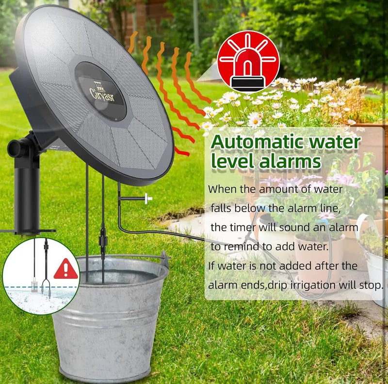 Solar Drip Irrigation System Kit, Automatic Watering System with 6 Timer Modes With 15 Heads by Outdoor Solar Outlet