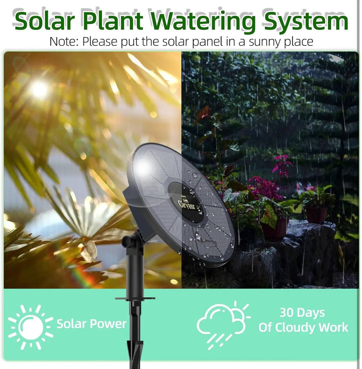 Solar Drip Irrigation System Kit, Automatic Watering System with 6 Timer Modes With 15 Heads by Outdoor Solar Outlet