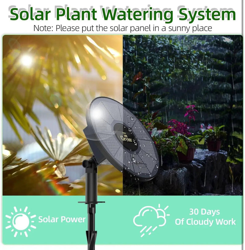 Solar Drip Irrigation System Kit, Automatic Watering System with 6 Timer Modes With 15 Heads by Outdoor Solar Outlet