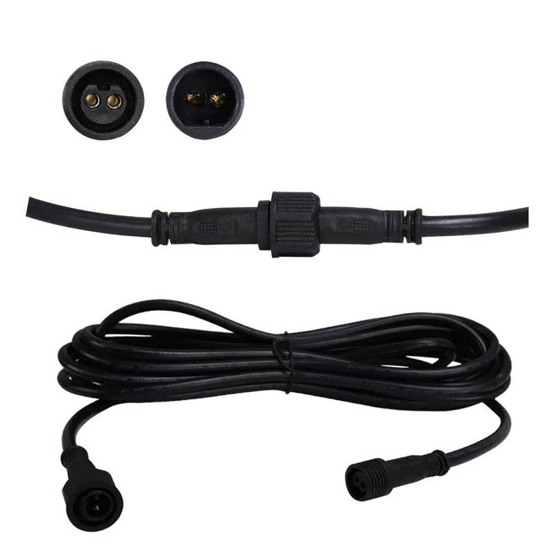 Solar Extension Cable 5m16.4 Feet Extender Wires Cords Two Core with Plug Waterproof IP65 for Solar Flood Lights Solar Street Lights by Outdoor Solar Outlet