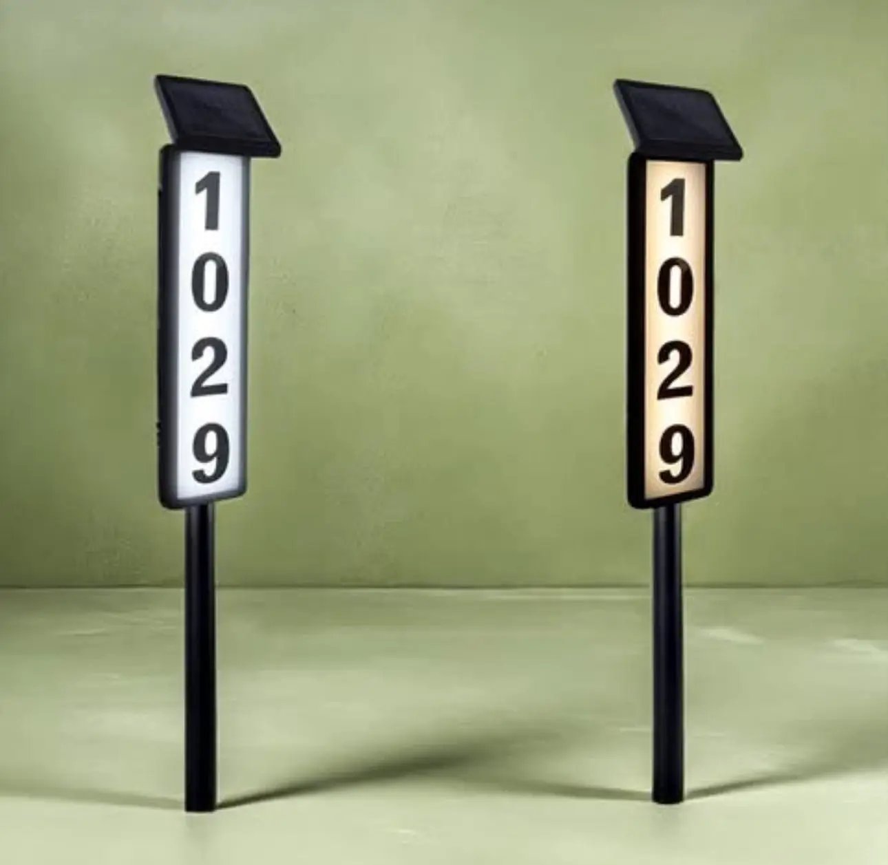 Solar Lighted House Address Numbers Sign,25 Lumen Five Digit by Outdoor Solar Outlet