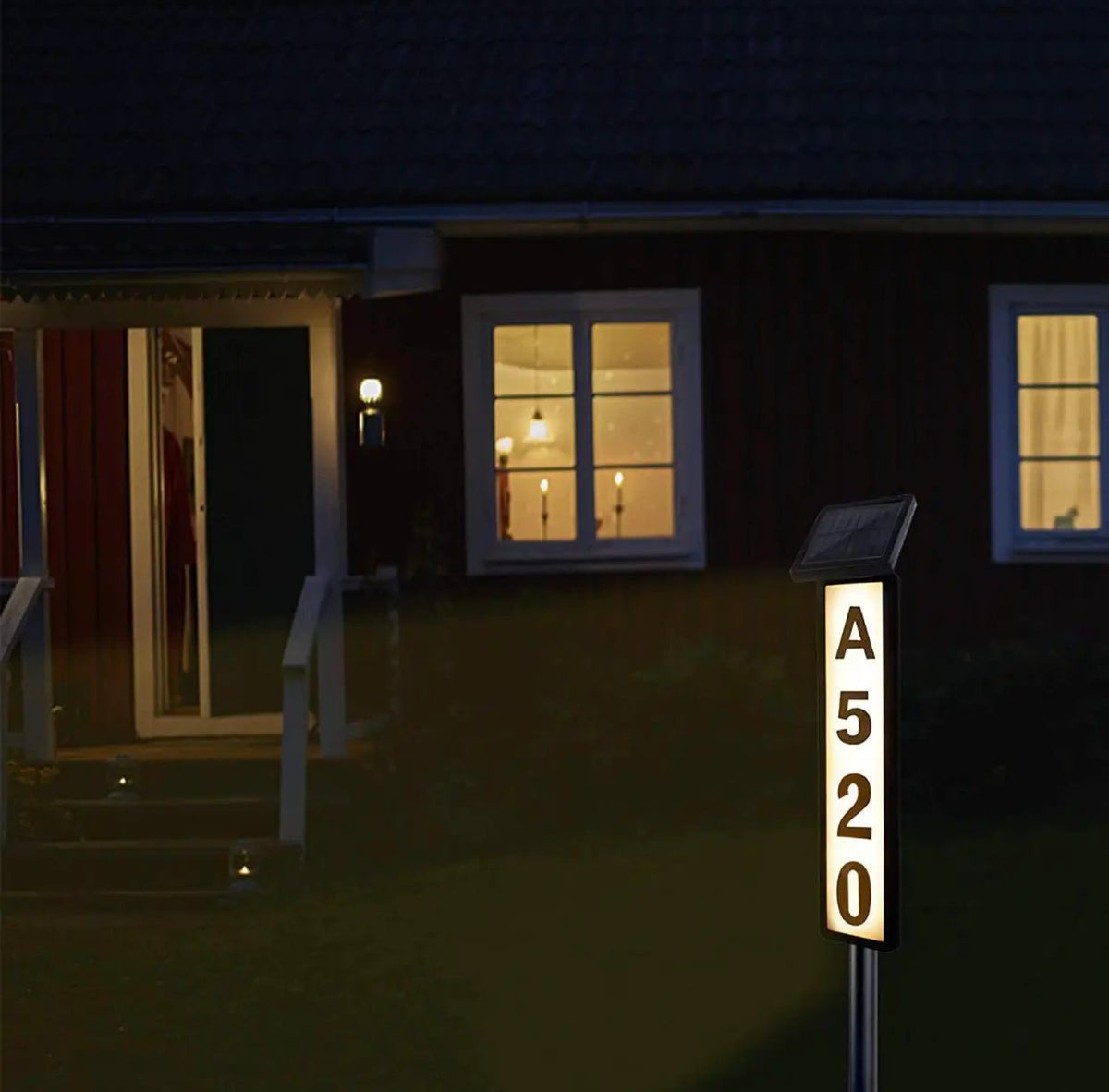 Solar Lighted House Address Numbers Sign,25 Lumen Five Digit by Outdoor Solar Outlet