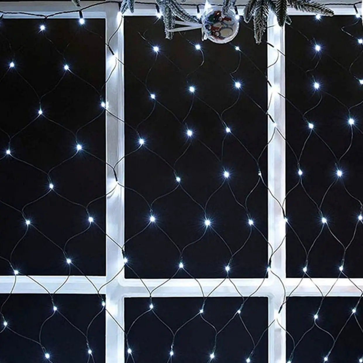 Solar Net Mesh Lights 360 LED with Remote, 11.8Ft x 4.9Ft Fence String Light by Outdoor Solar Outlet