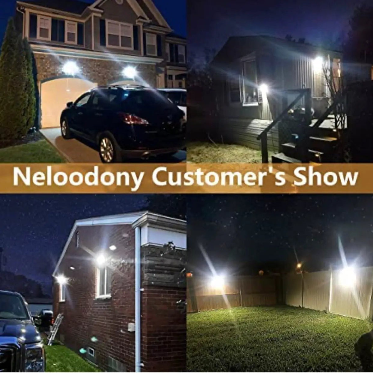 Solar Outdoor Lights 100 LED Motion Sensor Solar Security Lights 4-Pack by Outdoor Solar Outlet