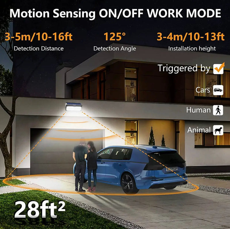 Solar Outdoor Lights 100 LED Motion Sensor Solar Security Lights 4-Pack by Outdoor Solar Outlet