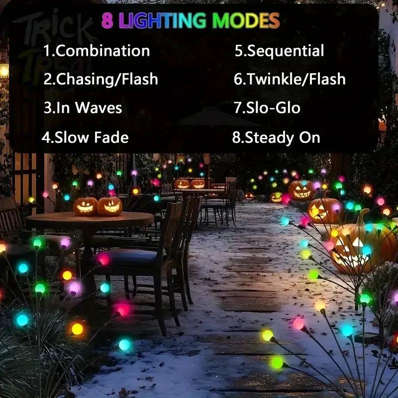 Solar Powered Garden Firefly Lights Set of 4 by House Of Avana