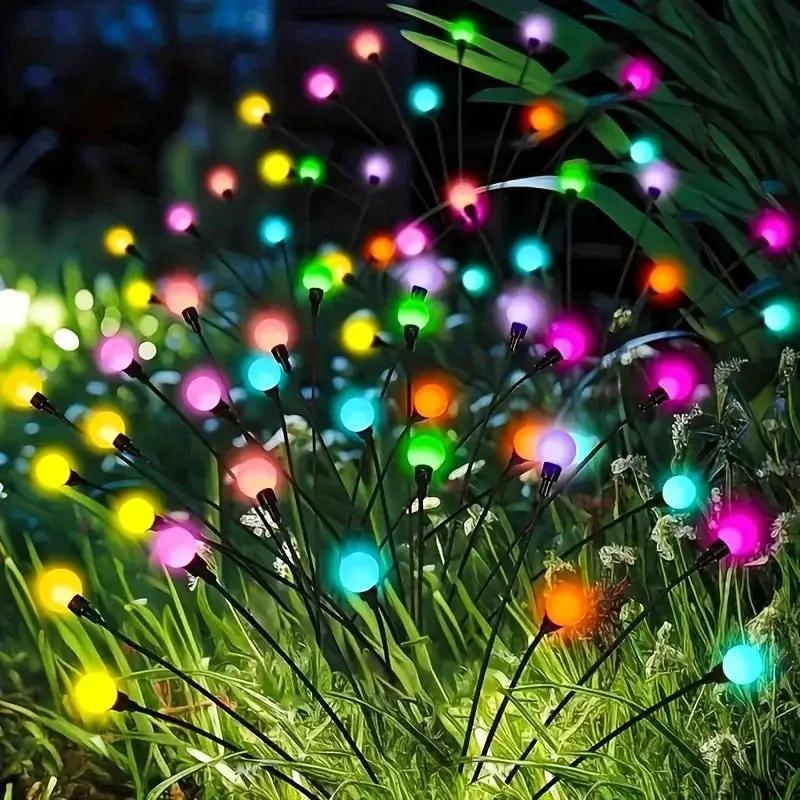 Solar Powered Garden Firefly Lights Set of 4 by House Of Avana