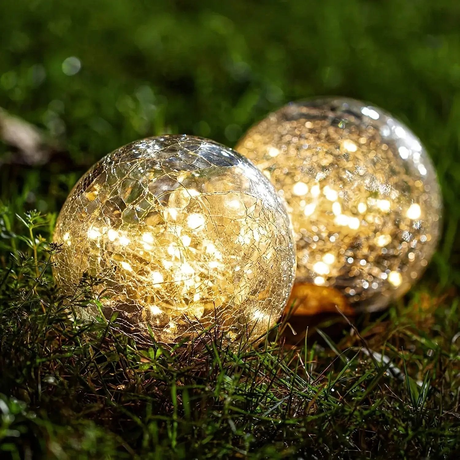 Solar Powered Garden Lights Set of 4 Outdoor Landscape Decor by House Of Avana