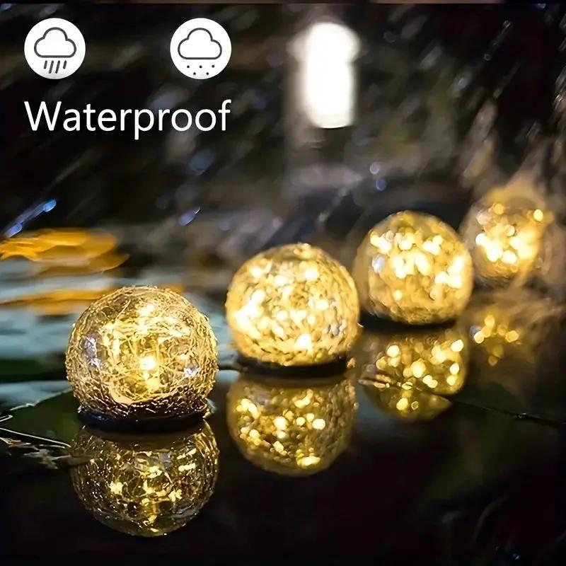 Solar Powered Garden Lights Set of 4 Outdoor Landscape Decor by House Of Avana