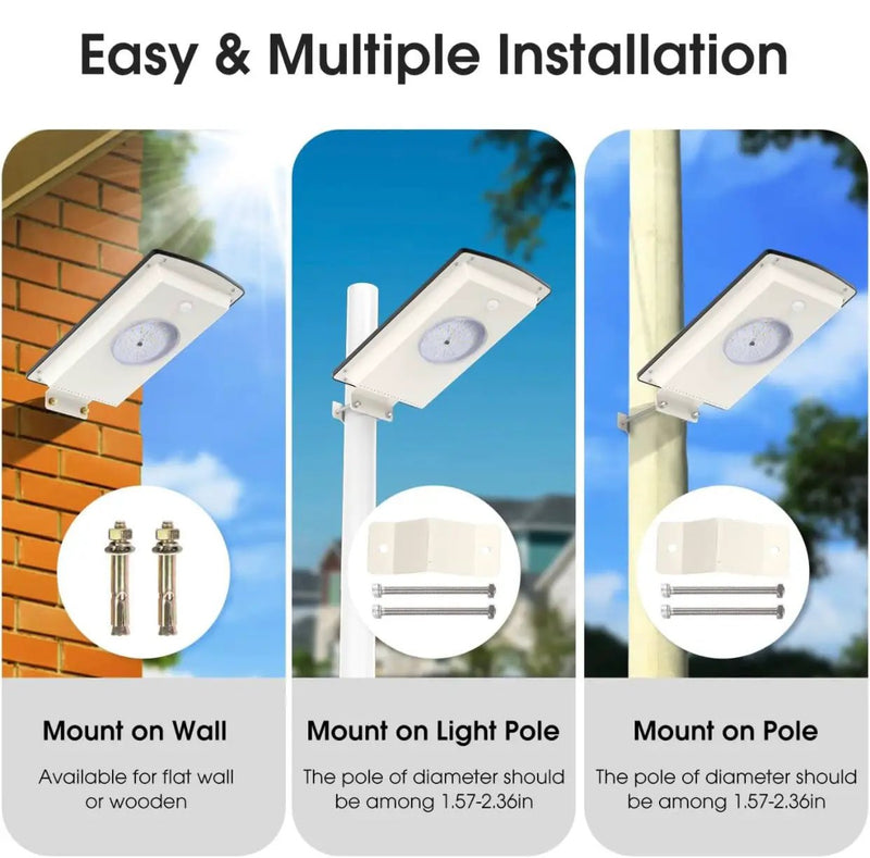 Solar Street Lights Outdoor, Cool White/Warm White Solar Street Light Dusk to Dawn/Motion Sensor, 1300LM IP65 Waterproof, Dimmable Remote Control by Outdoor Solar Outlet