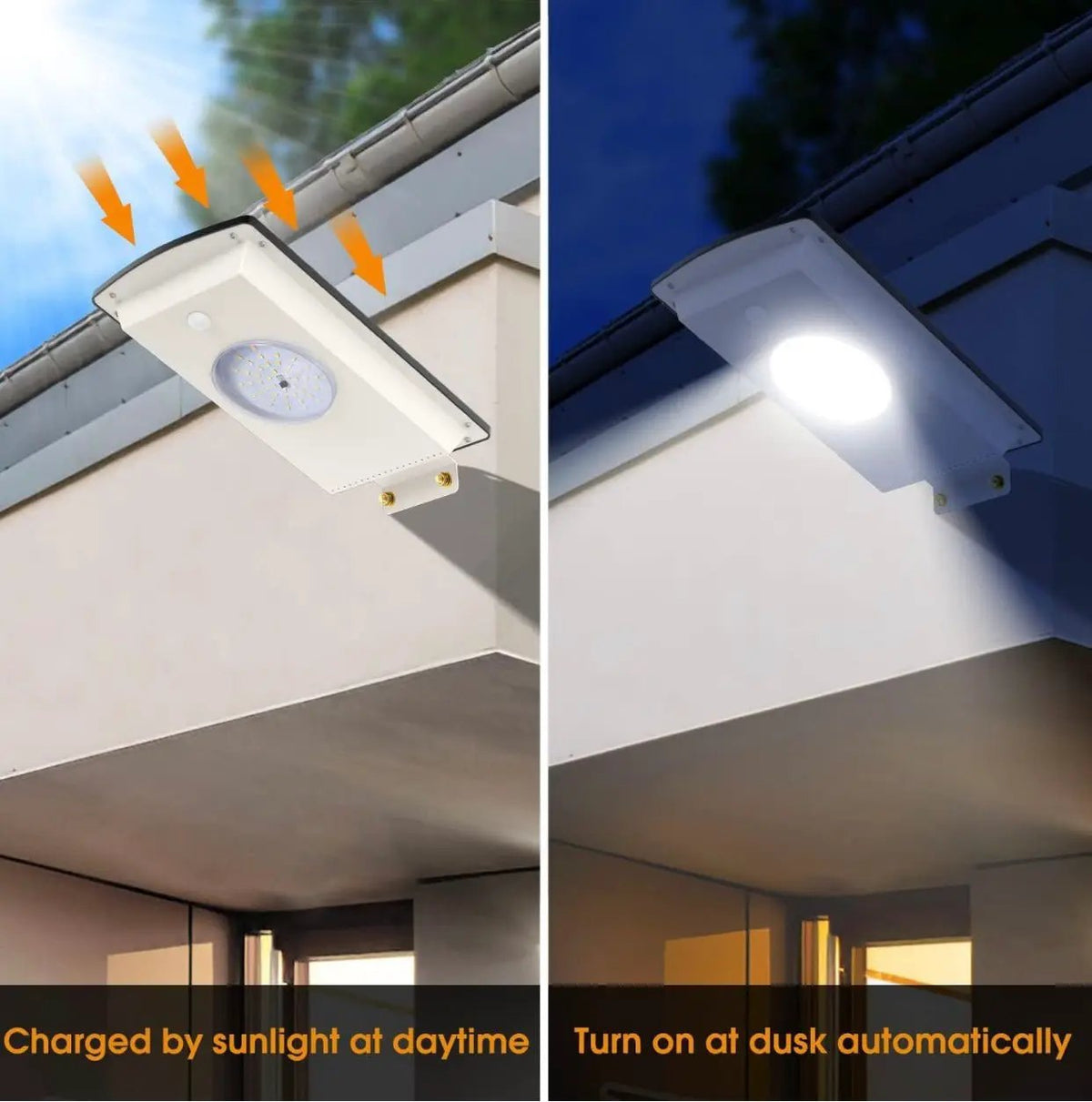 Solar Street Lights Outdoor, Cool White/Warm White Solar Street Light Dusk to Dawn/Motion Sensor, 1300LM IP65 Waterproof, Dimmable Remote Control by Outdoor Solar Outlet