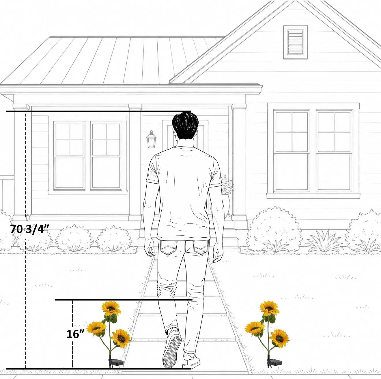 Solar Sunflower Lights 3 Pack with 9 Sunflower Lights by Outdoor Solar Outlet