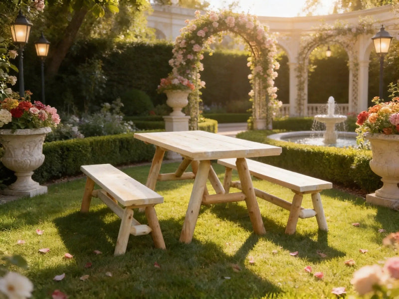 Solid Wood Farmhouse Dining Table by Cedar Creek Rustic Furniture