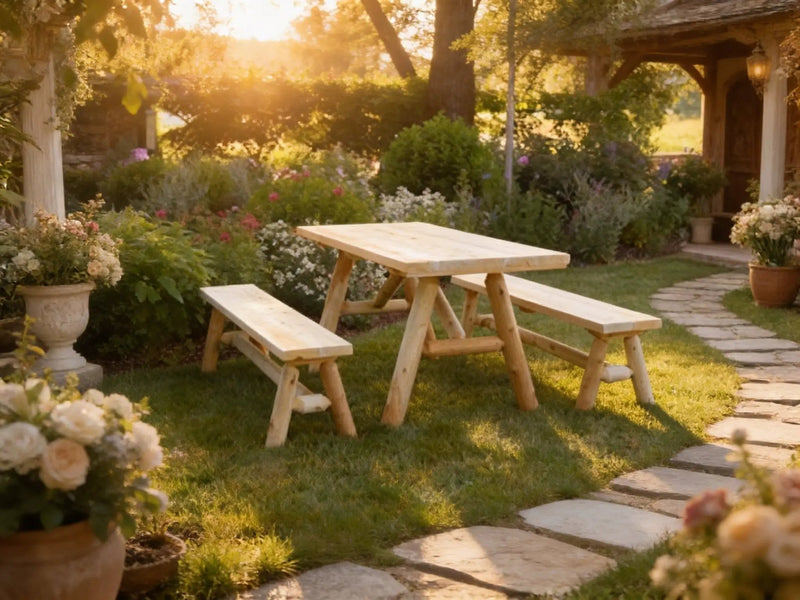 Solid Wood Farmhouse Dining Table by Cedar Creek Rustic Furniture