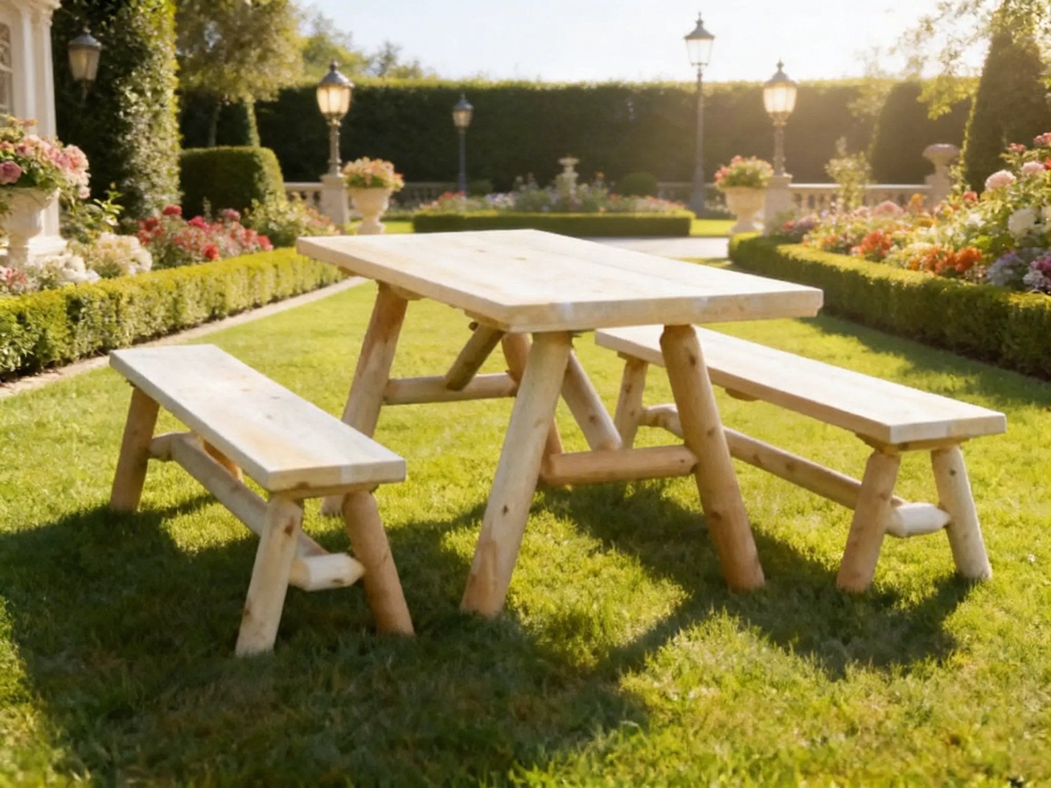 Solid Wood Farmhouse Dining Table by Cedar Creek Rustic Furniture