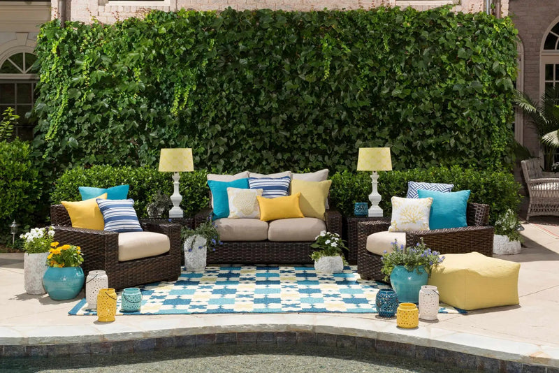 Jeiseyville Yellow Geometric Outdoor Ceramic Lantern by Boutique Rugs