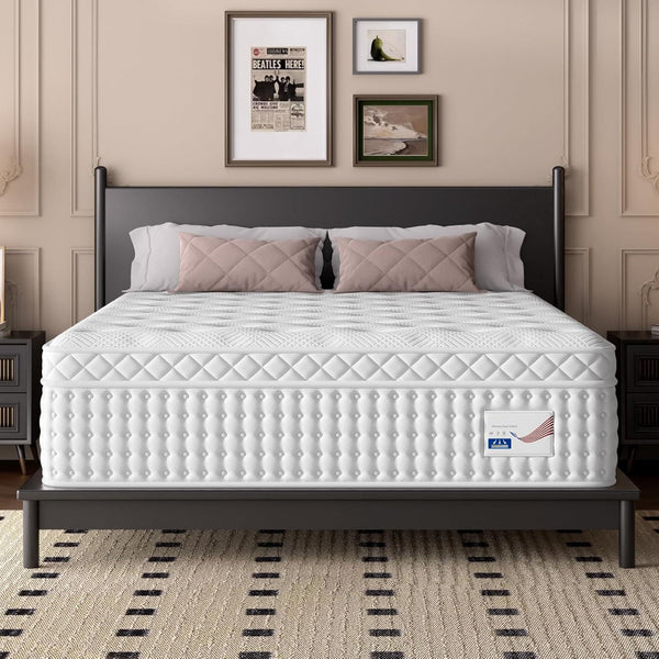 14" King Hybrid Mattress with Memory Foam & Pocket Springs - White, photo 2 of 4