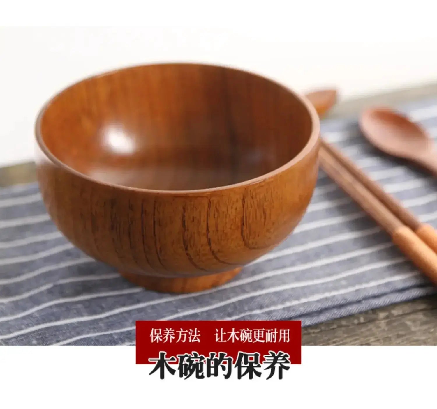 Soup Bowls - Retro Wooden Small by House Of Avana