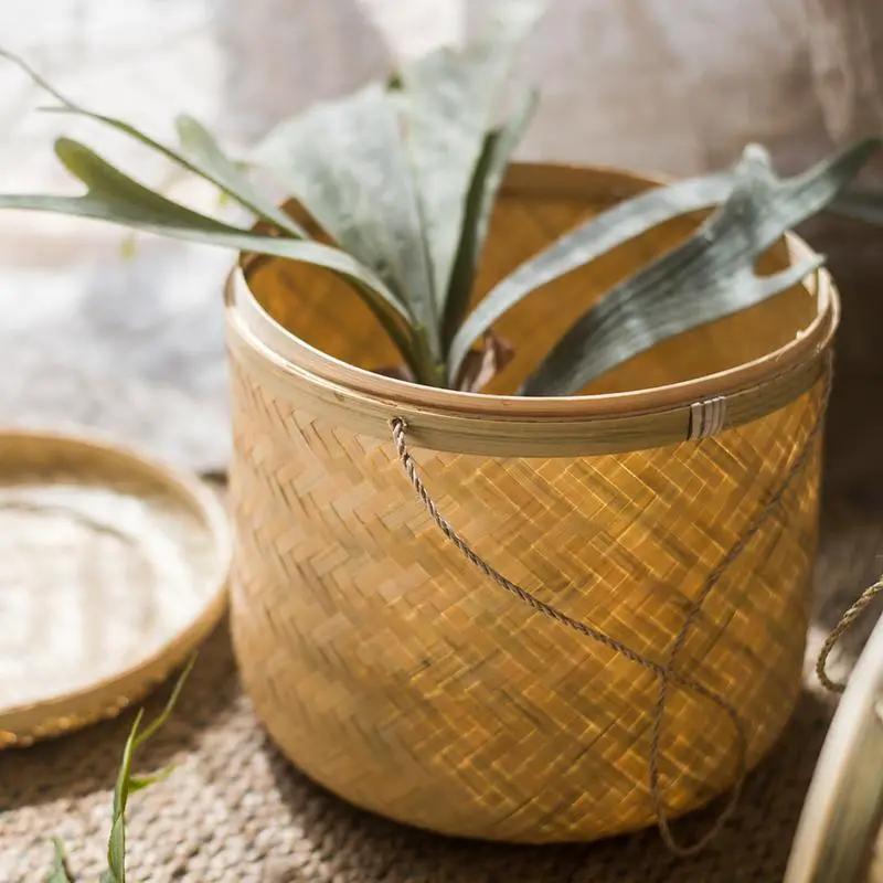Southeast Asia Round Bamboo Tea Box Jar by RusticReach