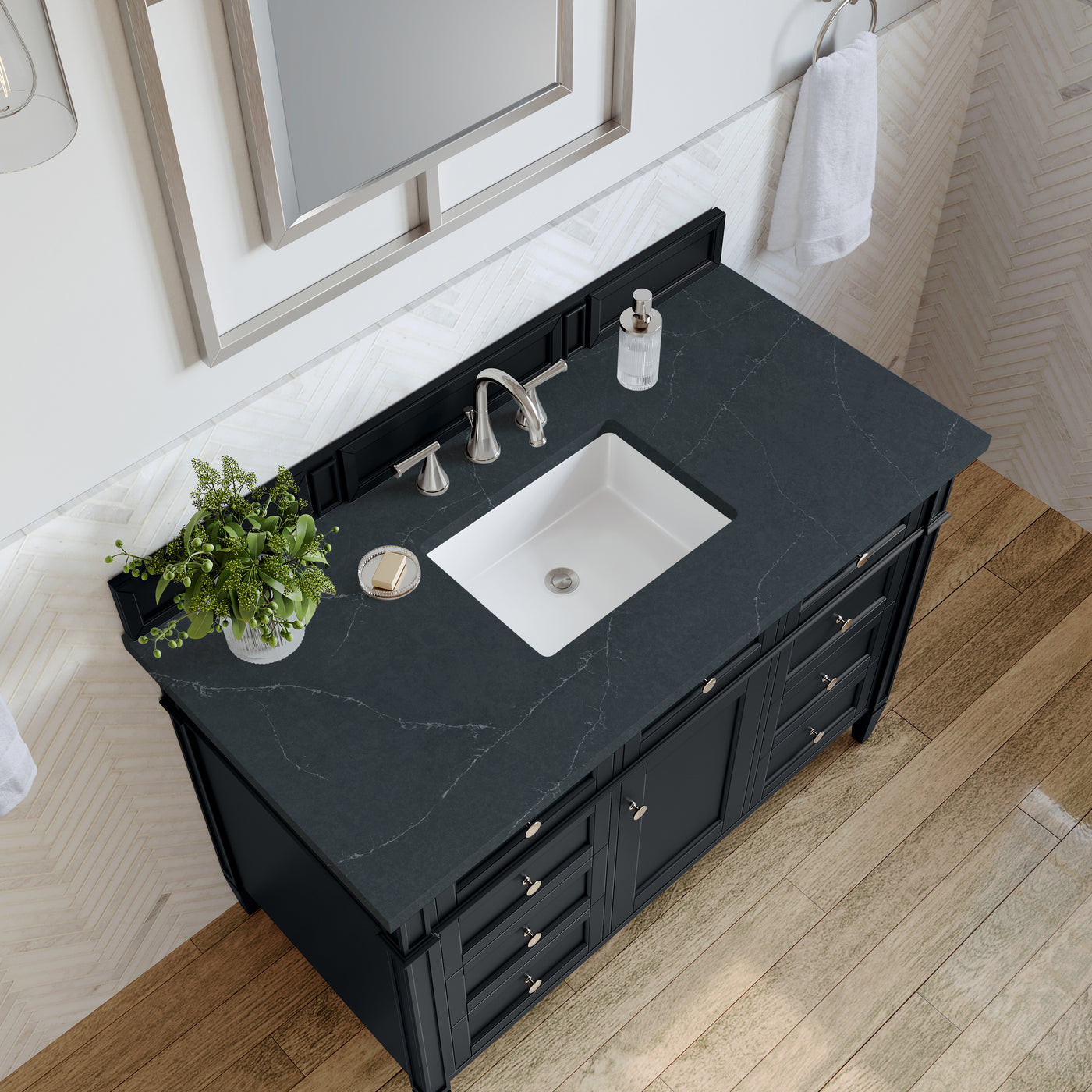 James Martin Brittany 48" Single Bathroom Vanity, Black Onyx, view 38