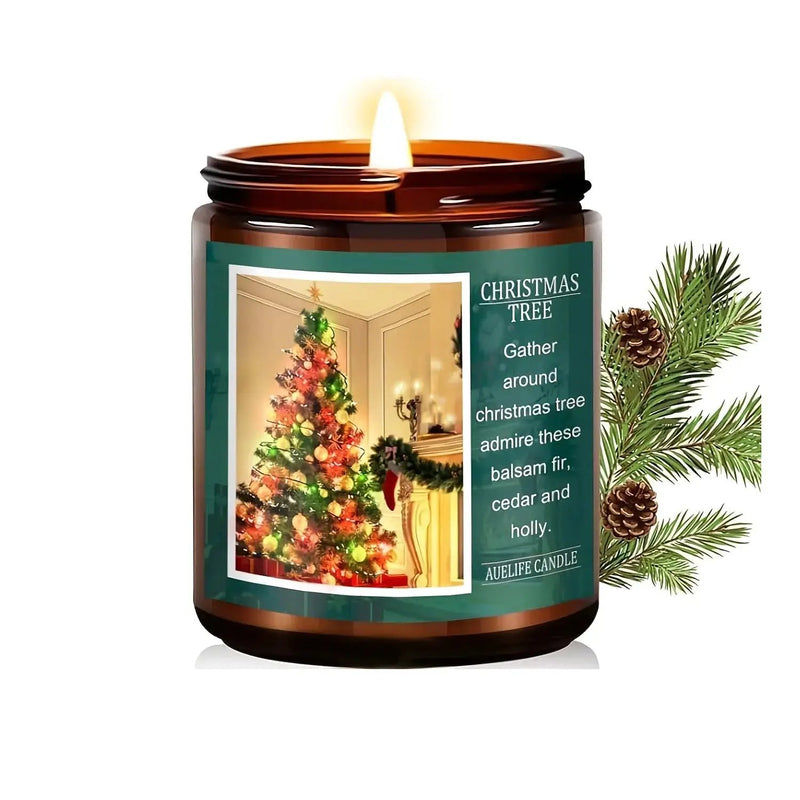 Soy Beeswax Christmas Candles with Holiday Scent by House Of Avana