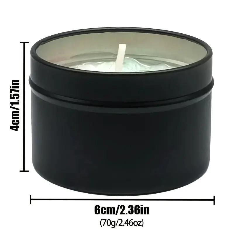 Soy Wax Candle in Black Metal Jar Long Burning by House Of Avana