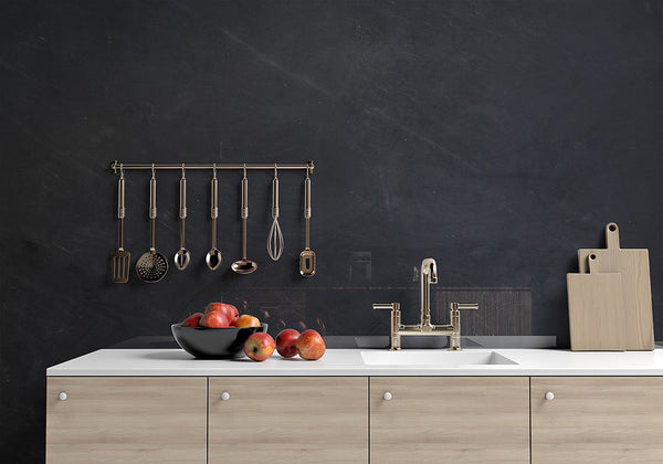 Soyeux Noir Honed Quartzite Slab Random room scene 2