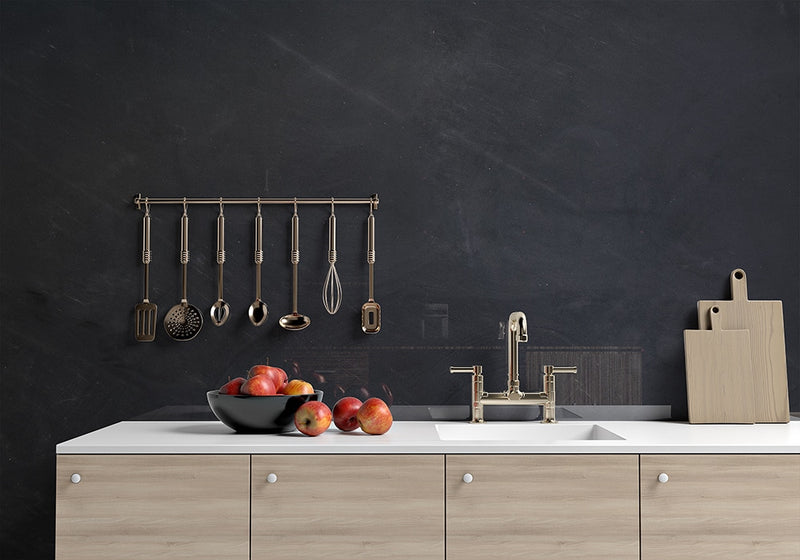 Soyeux Noir Honed Quartzite Slab Random room scene 2