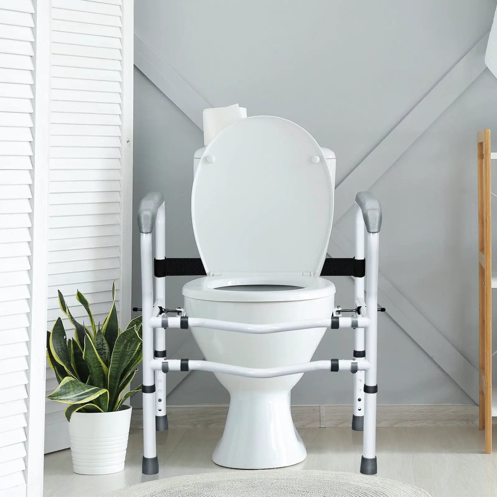 Steel Safety Toilet Rail with Created Fixable Clamp by DirectDeals