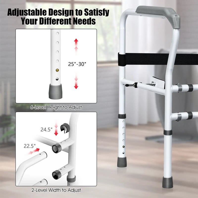 Steel Safety Toilet Rail with Created Fixable Clamp by DirectDeals