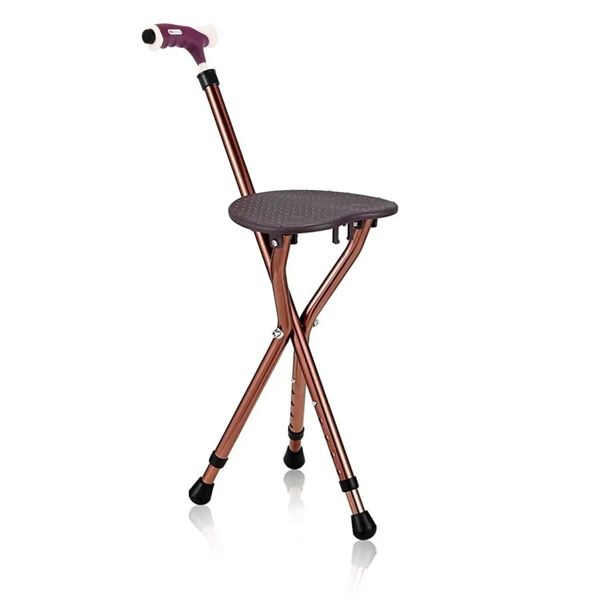 Lightweight Adjustable Folding Cane Seat with Light by DirectDeals