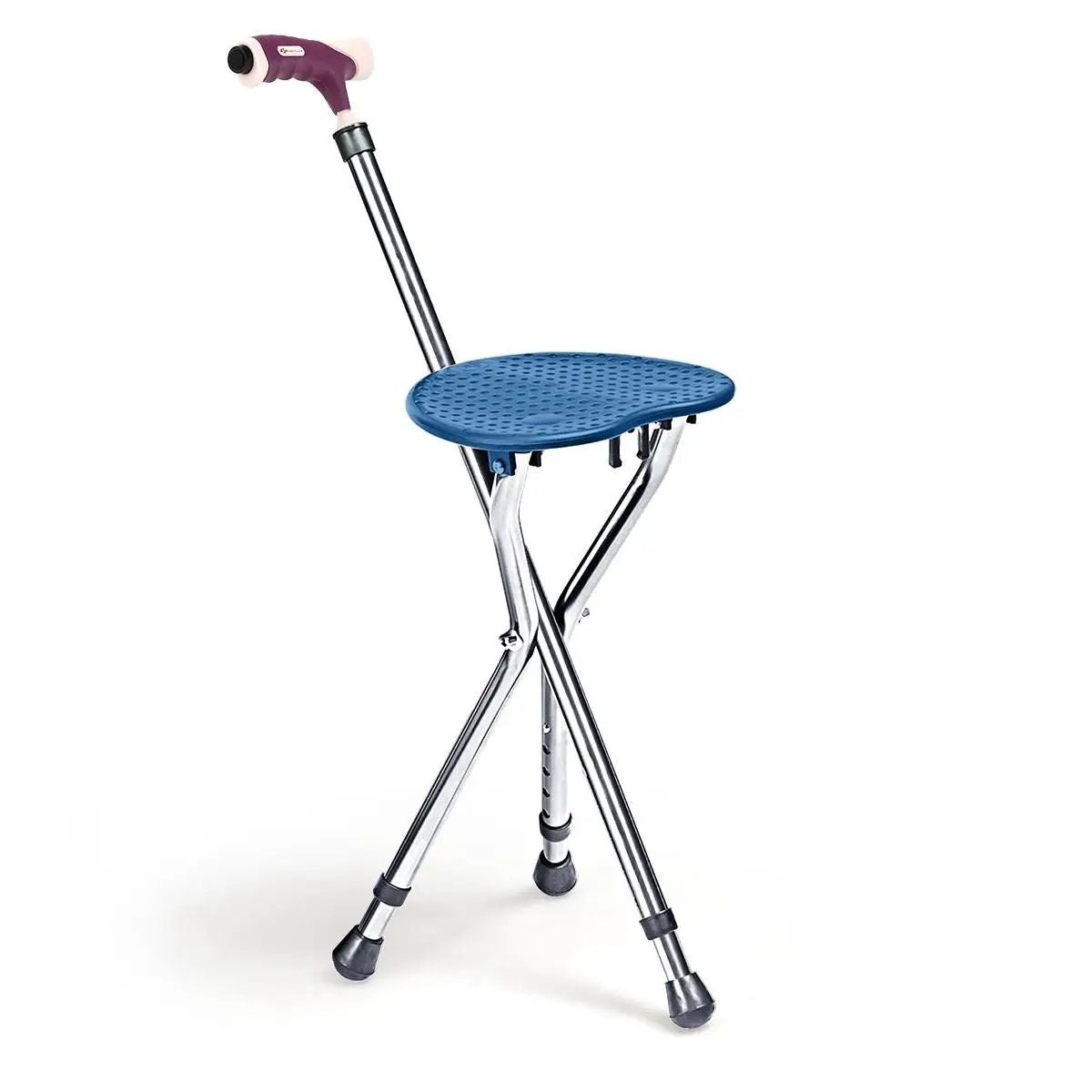 Lightweight Adjustable Folding Cane Seat with Light by DirectDeals