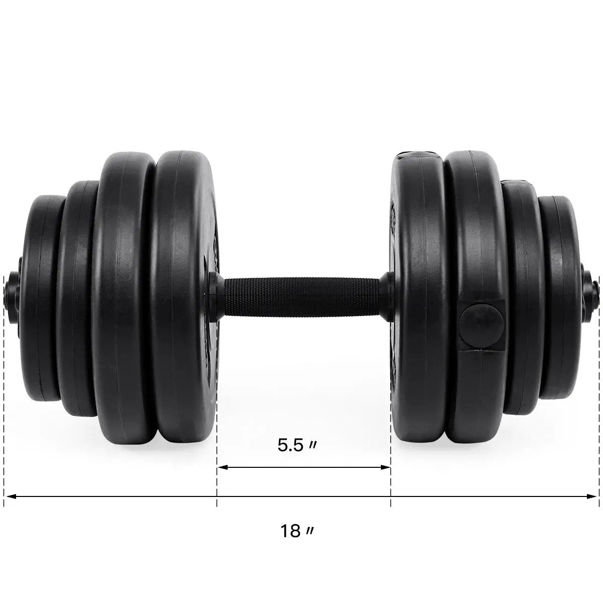 66 lbs Adjustable Weight Dumbbell Set by DirectDeals