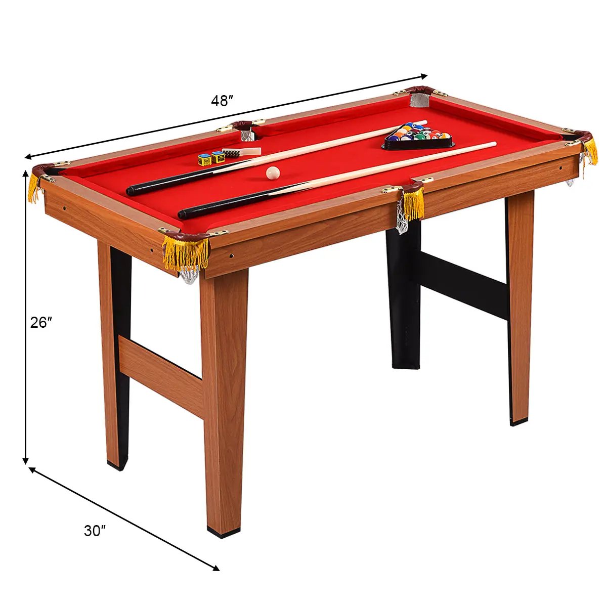 48 Inch Mini Table Top Pool Table Game Billiard Set by DirectDeals